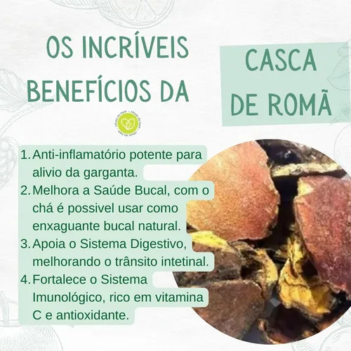 propriedades da casca de romã