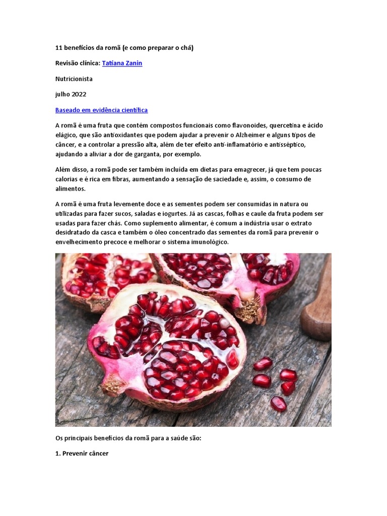 Mitos e verdades sobre o uso medicinal da romã