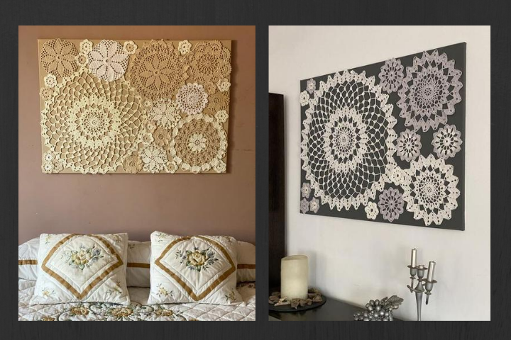 quadro de croche para parede