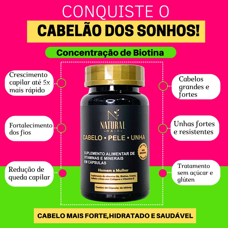 vitamina para crescimento capilar