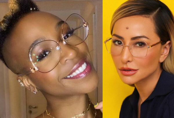 óculos de grau gatinho translúcido