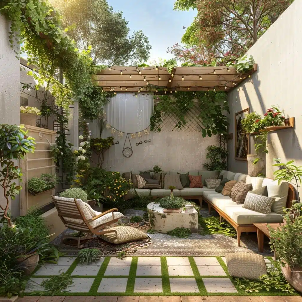 quintal com plantas baratas