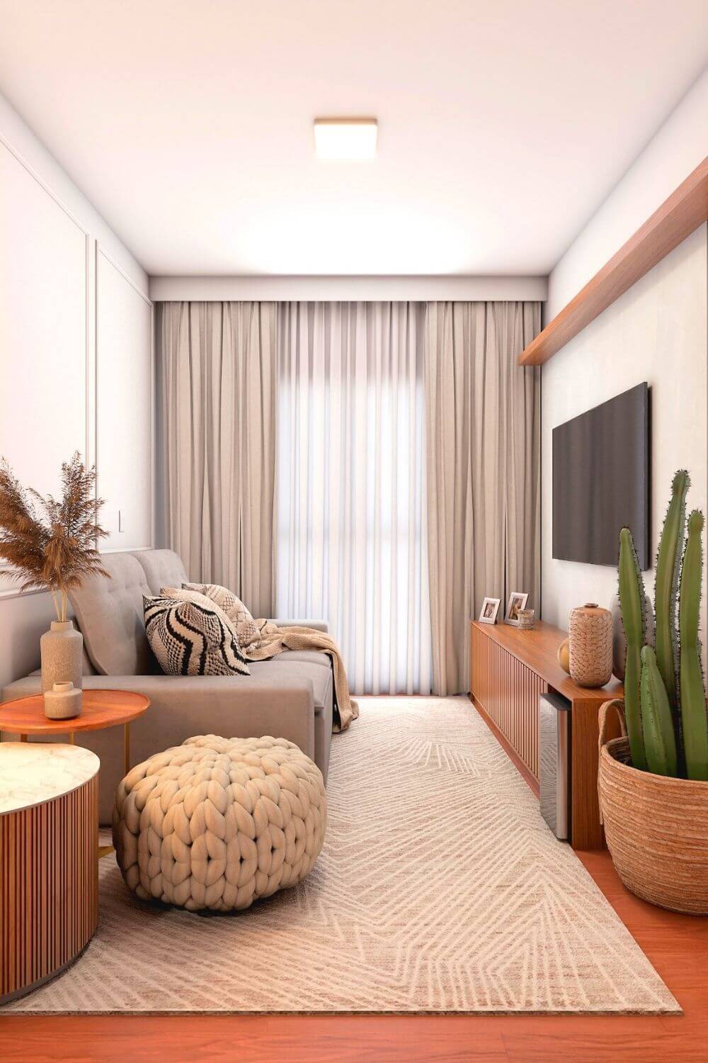 sala simples vs minimalista qual melhor