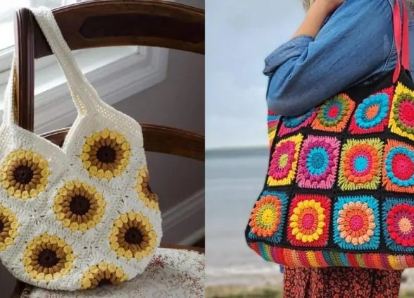 passo a passo square de croche flor africana