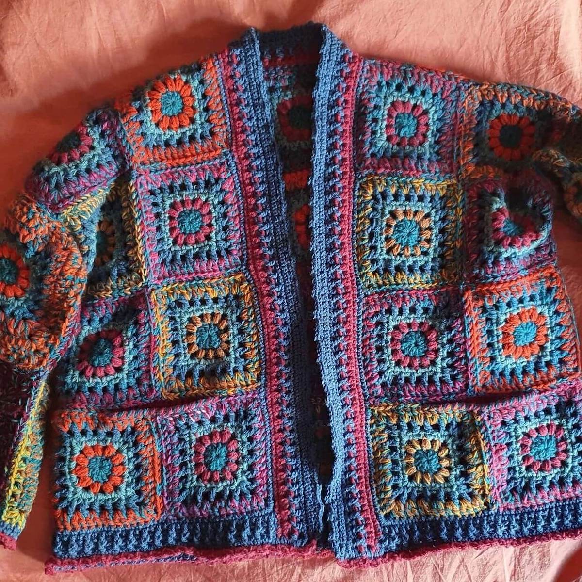 passo a passo square de croche flor africana