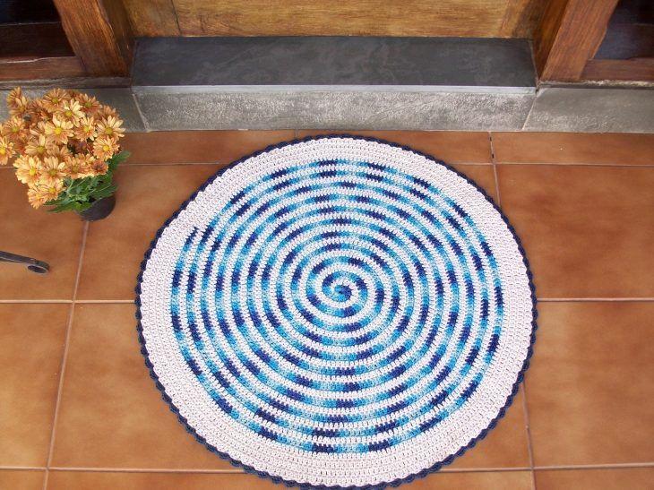 tapete de croche caracol