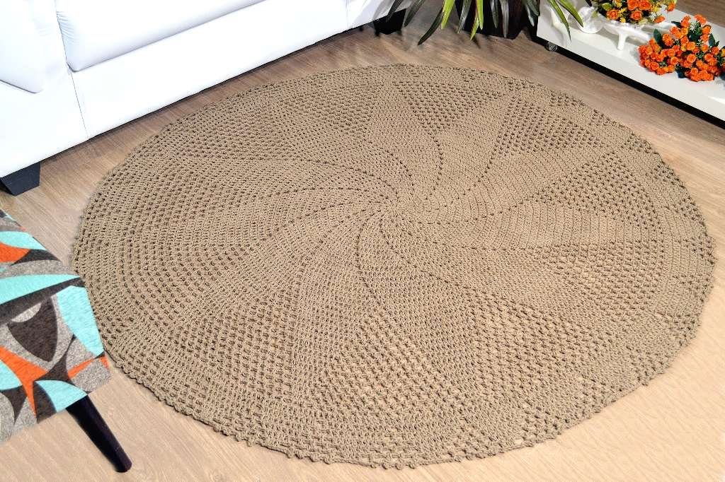 melhores modelos tapete redondo croche sala