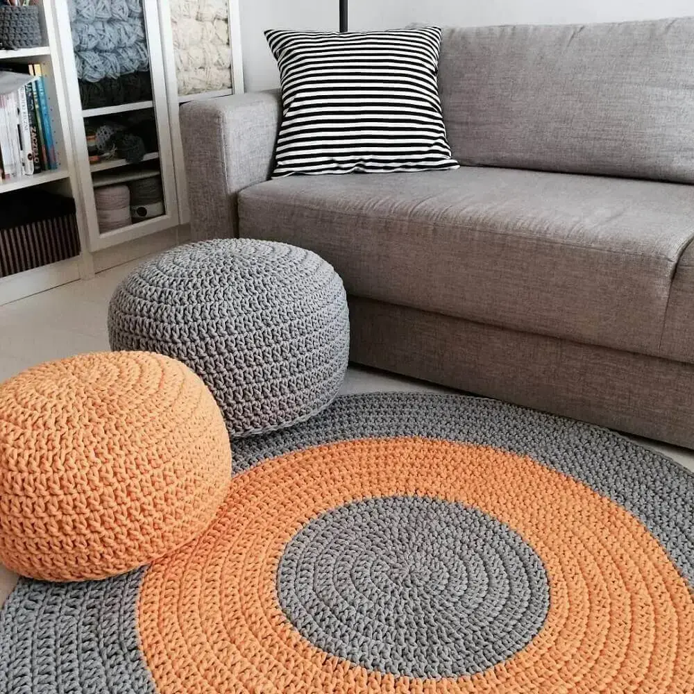como evitar erros ao escolher tapete redondo croche sala