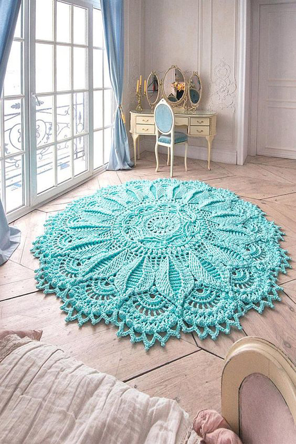 quanto custa tapete redondo croche sala artesanal