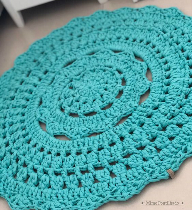 melhores modelos tapete redondo croche sala