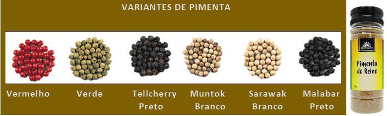 tipos de pimenta do reino