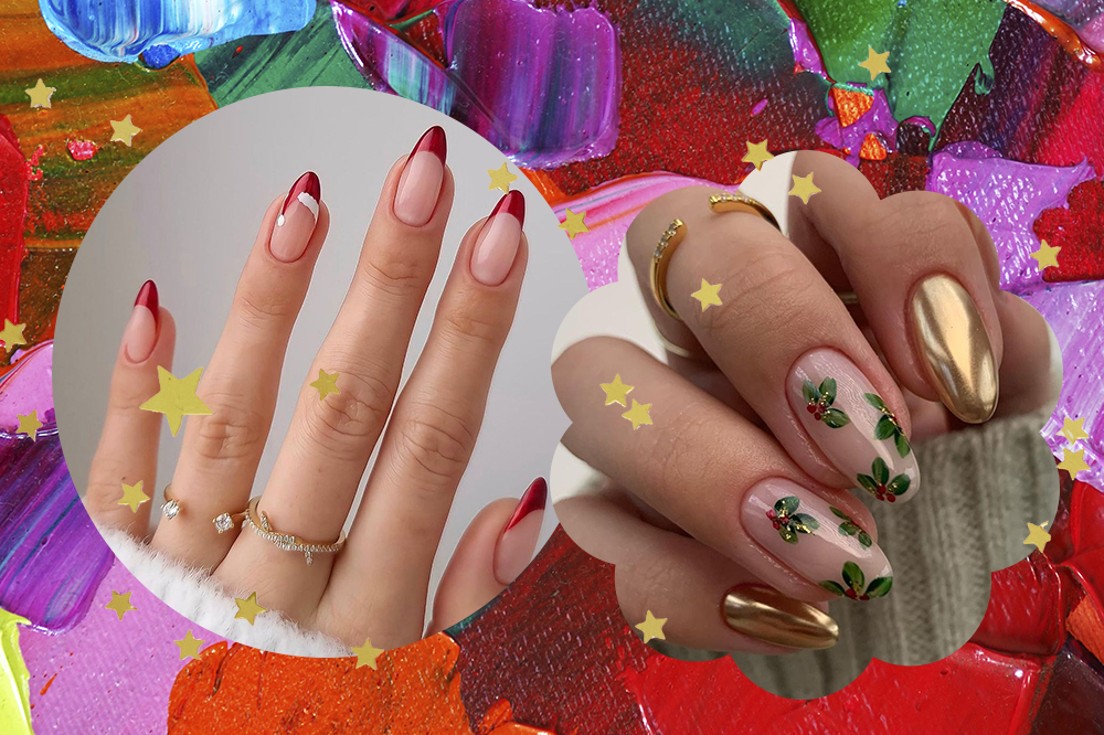 unhas decoradas natal e reveillon baratas e faceis
