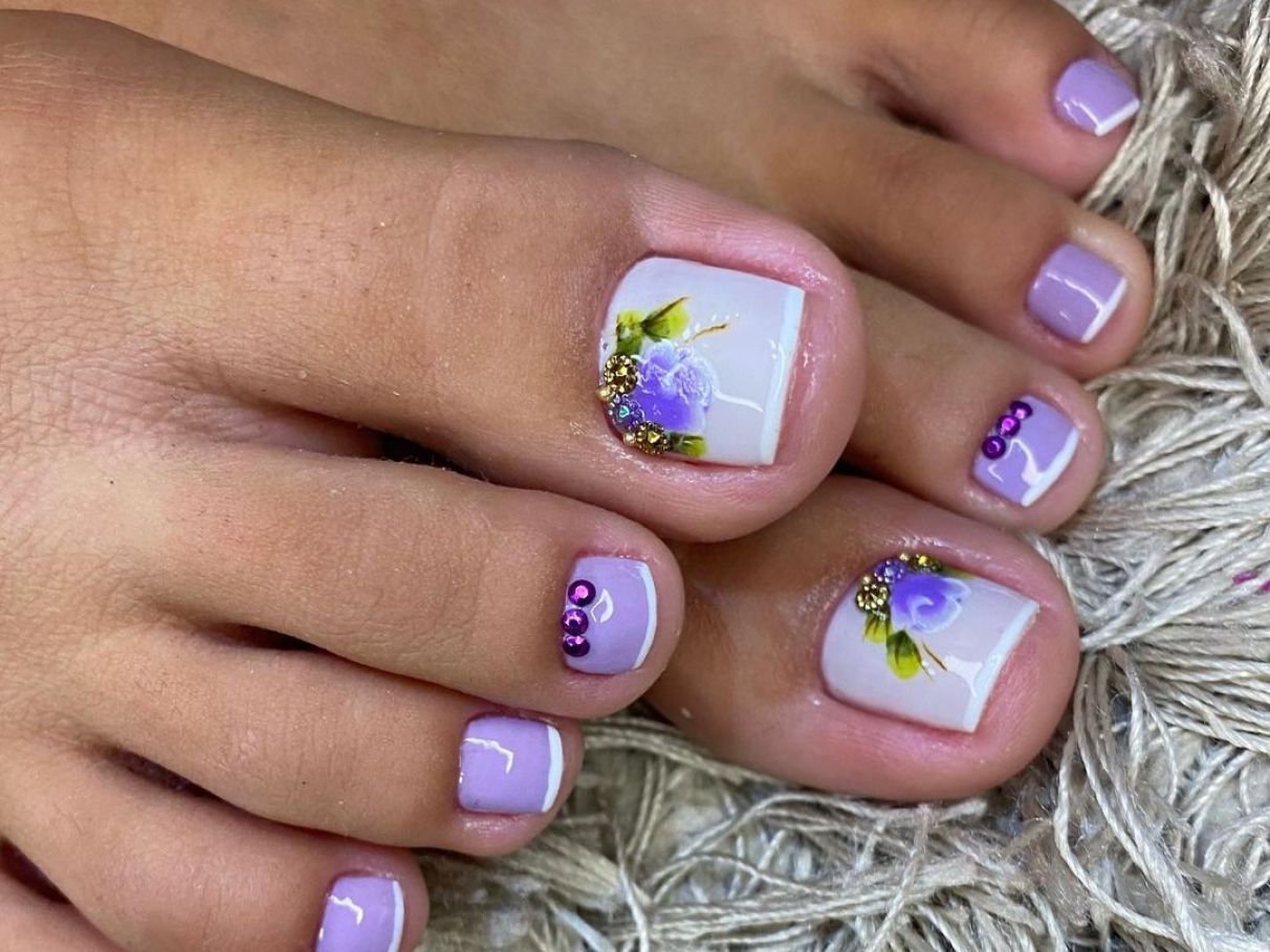 50 ideias unhas decoradas pe delicadas e modernas
