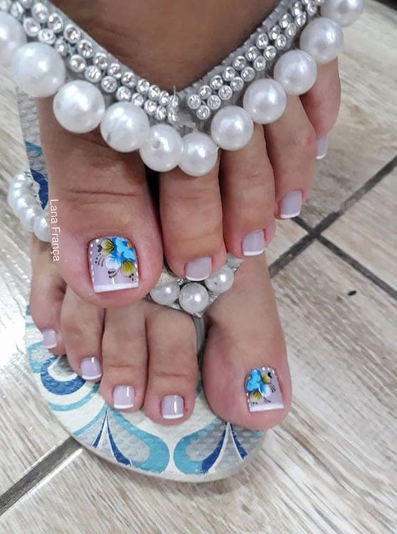 50 ideias unhas decoradas pe delicadas e modernas