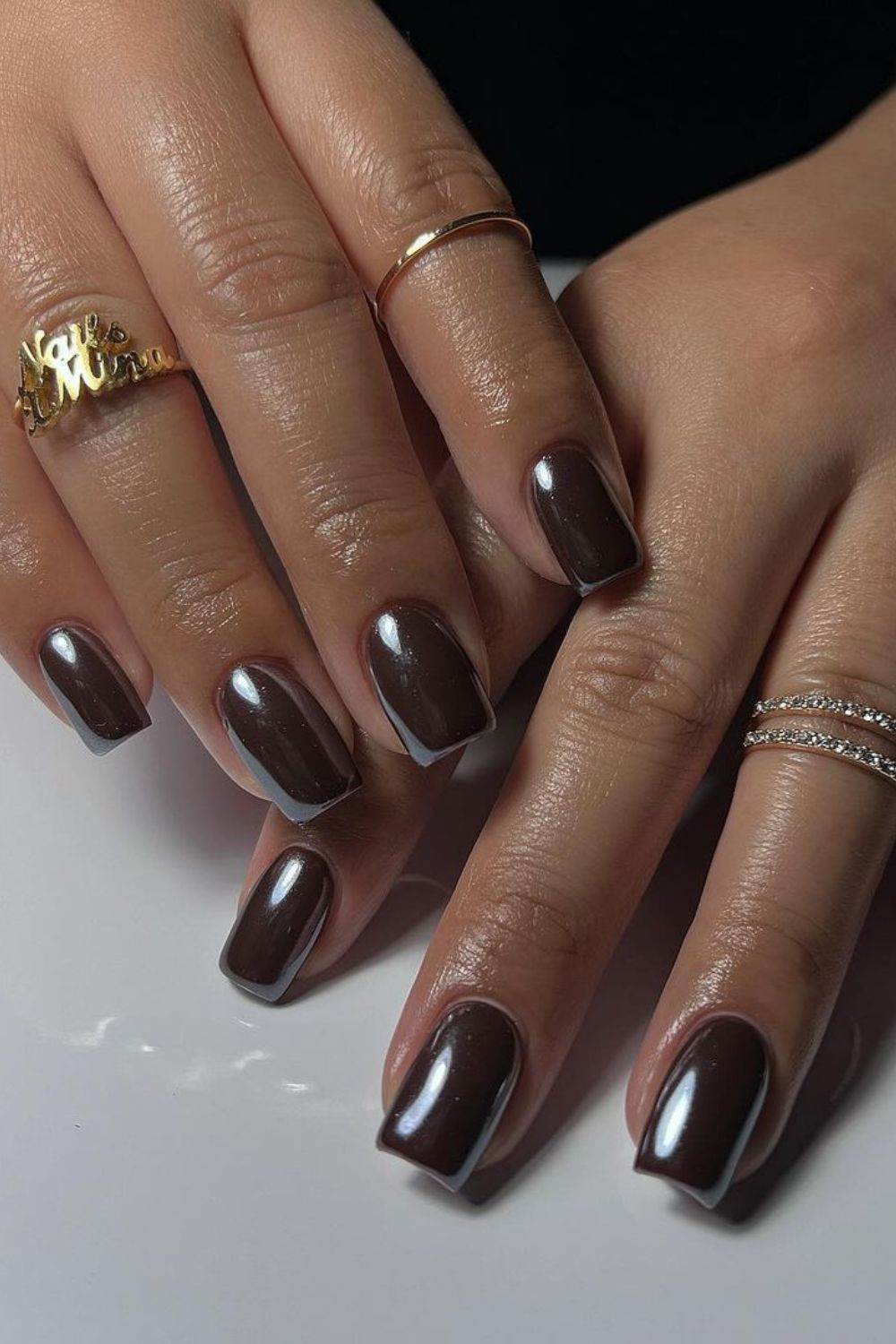 unhas marrom fosco como fazer em casa