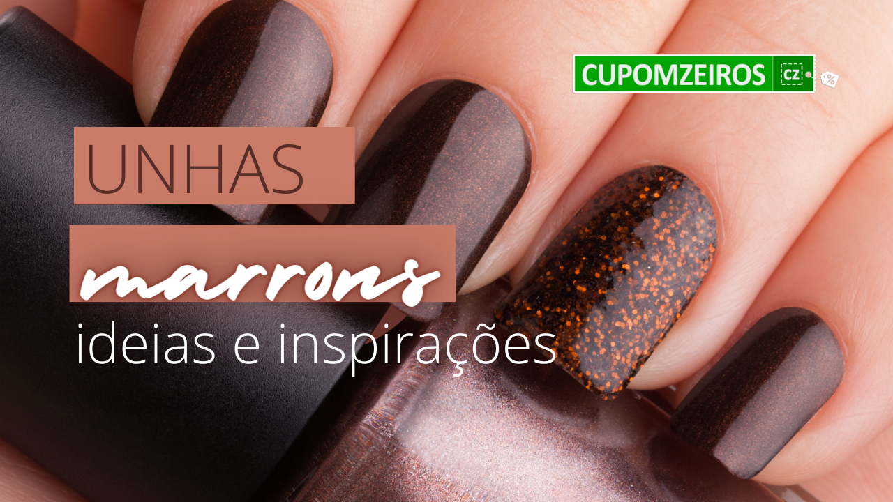 unhas marrom escuro