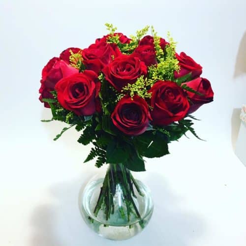 mini rosa em vaso