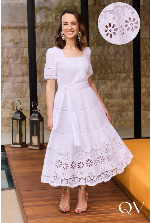 vestido midi estruturado alfaiataria para trabalho