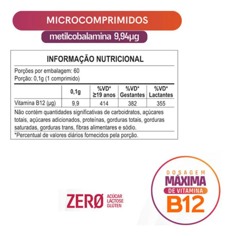 dose máxima vitamina b12