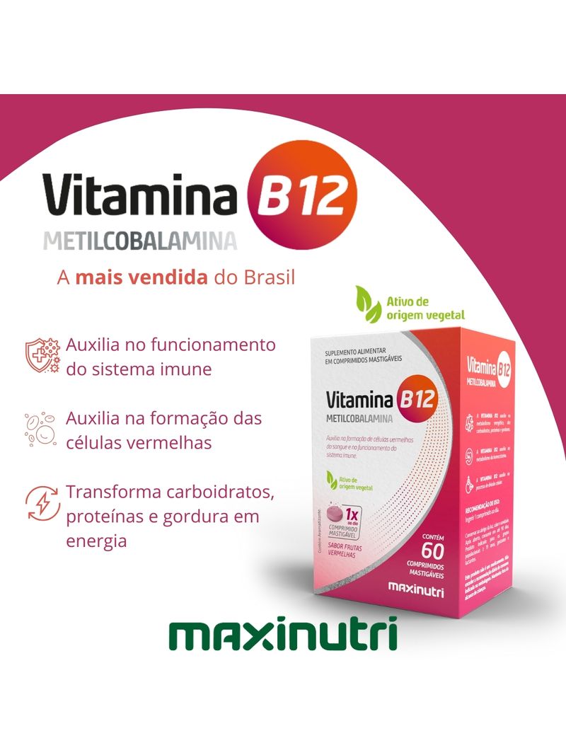 maxinutri b12 60 comprimidos
