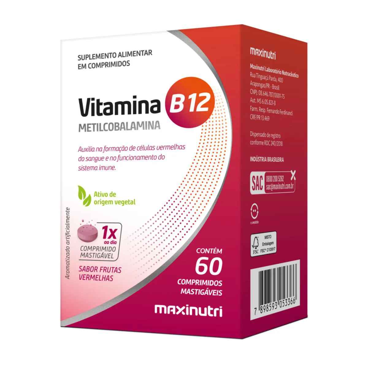 erro ao tomar vitamina b12 maxinutri