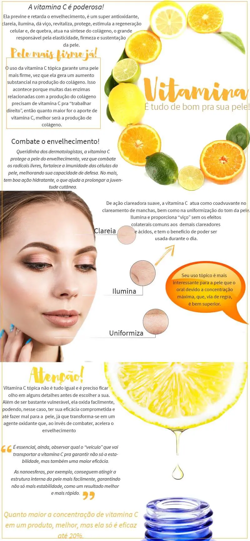 5 ideias de títulos:
1. Vitamina C: O Segredo para uma Pele Livre de Manchas
2. Como a Vitamina C Combate Manchas e Melasma: Guia Completo
3. Os Melhores Produtos com Vitamina C para Clarear sua Pele
4. Vitamina C no Skincare: Benefícios
