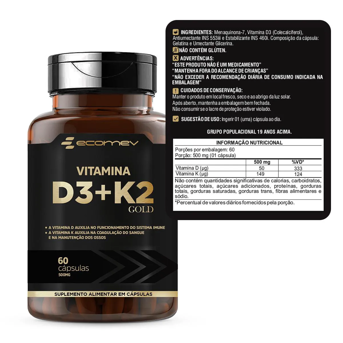 vitamina d com k2 para que serve