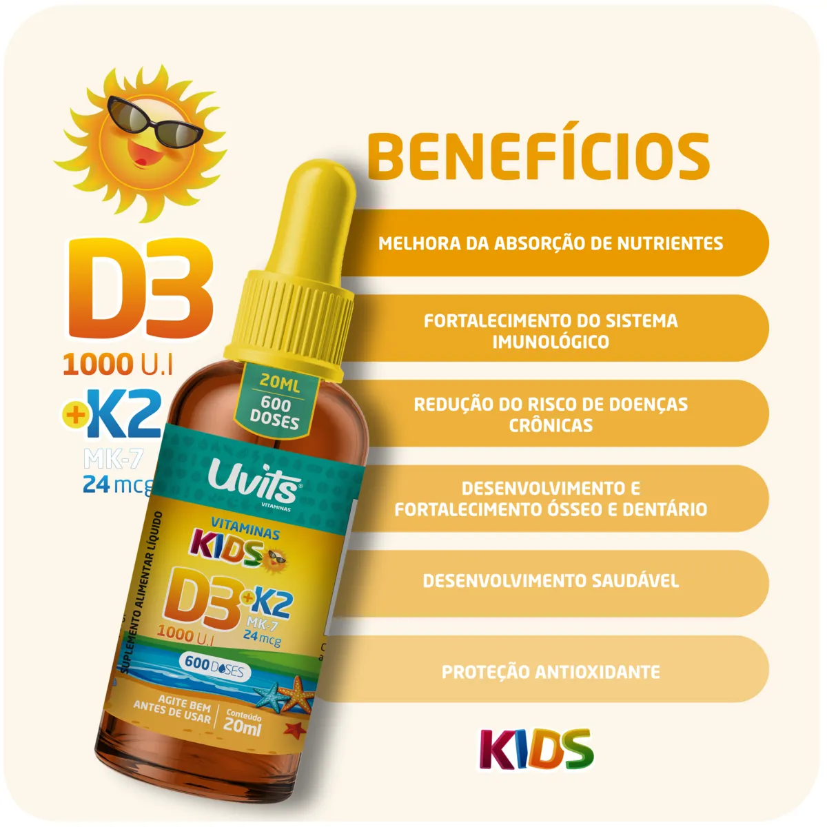 vitamina d para criança